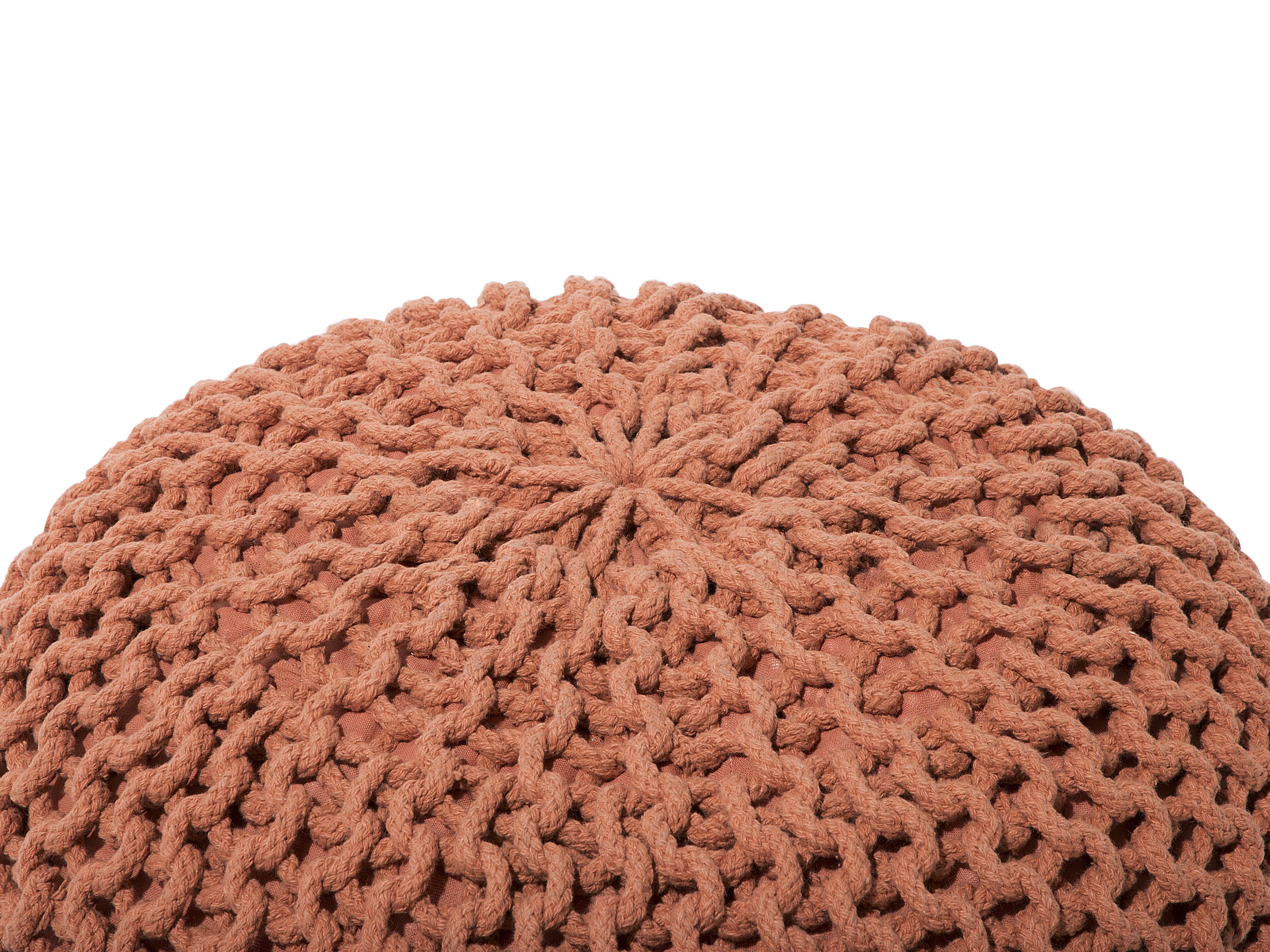 Puf 40 x 25 cm brązowy CONRAD