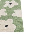 Kinderteppich aus Baumwolle mit Blumenmuster 140 x 200 cm Grün MOKHVA_906825