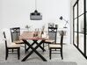 Mesa de comedor de madera de acacia clara/negro 180 x 95 cm BROOKE_745168