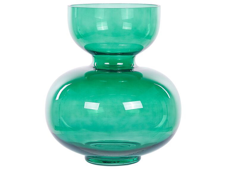 Vase à fleurs en verre 27 cm vert PALAIA_838163