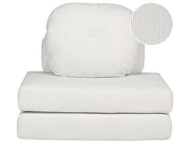 Sofá-cama de 1 lugar em bombazine branco OLDEN