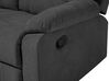 3 Seater Fabric Manual Recliner Sofa Grey BERGEN_709721
