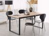 Dining Table 160 x 80 cm Dark Wood with Black BERLIN_776009