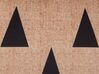 Sada 2 sametových polštářů motiv halloweenská dýně 45 x 45 cm béžové SEBES_830193