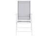 Conjunto de 6 cadeiras de jardim cinzentas em alumínio branco CATANIA_741396