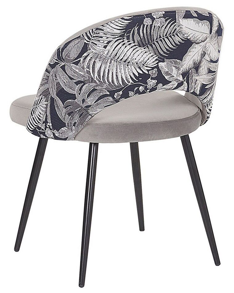 Set of 2 Velvet Dining Chairs Grey VIVIAN Beliani.co.uk