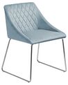 Conjunto de 2 cadeiras em veludo azul claro ARCATA_808589