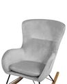 Velvet Rocking Chair Light Grey ELLAN_745363