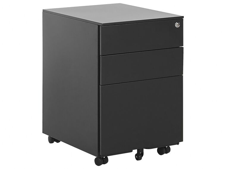 3 Drawer Metal Storage Cabinet Black CAMI_811907