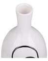 Vaso de cerâmica grés branca 23 cm AKRAI_810646