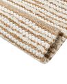 Teppich Baumwolle beige / weiss 200 x 300 cm BARKHAN_870005