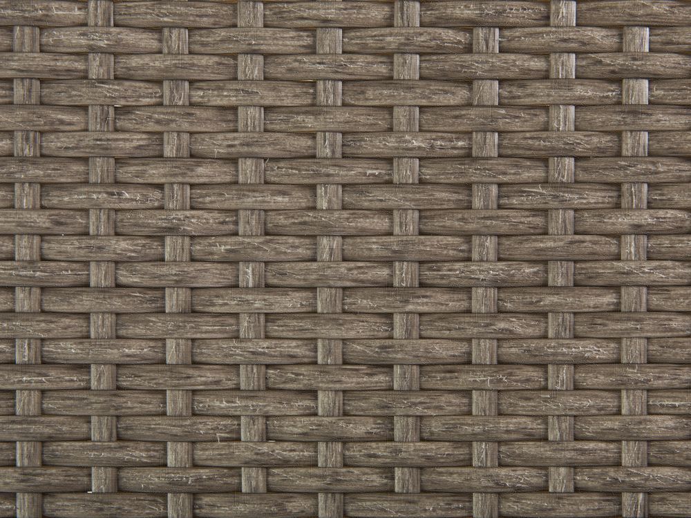 PE Rattan Reclining Sun Lounger Grey VASTO | Beliani.co.uk