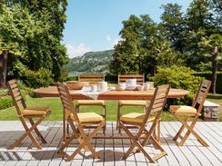 Puutarhatuolin pehmuste keltainen 6 kpl TOLVE