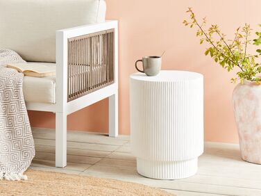 Accent Side Table White BICCARI