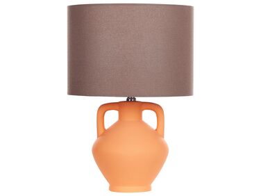 Lampada da tavolo ceramica arancione 46 cm LABRADA