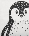 Kinderteppich Baumwolle weiß / schwarz 60 x 90 cm Pinguin-Muster HAJDARABAD_790908