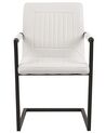 Set of 2 Faux Leather Dining Chairs Off-White BRANDOL_790069