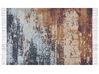 Teppich mehrfarbig 140 x 200 cm abstraktes Muster Fransen Kurzflor GERMENCIK_817363