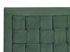 Cama de casal em veludo verde escuro 160 x 200 cm LIMOUX_775721