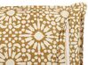 Almofada decorativa com padrão geométrico em algodão creme 45 x 45 cm CEIBA_839162