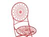 Set of 2 Metal Garden Folding Chairs Red SCARIO _856036