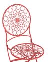 Conjunto de 2 cadeiras de jardim em metal vermelho SCARIO_856036