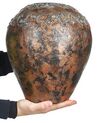 Terracotta Decorative Vase 33 cm Copper with Blue NIDA_894401