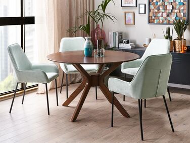 Round Dining Table ⌀ 120 cm Dark Wood TYMIS