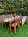  6 Seater Acacia Wood Garden Dining Set Table and Chairs LIVORNO_844755