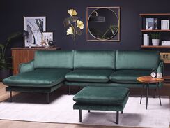 3-istuttava kulmasohva ja rahi sametti oikeak. vihreä VINTERBRO 3-istuttava kulmasohva ja rahi sametti oikeak. vihreä VINTERBRO