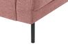 Left Hand 4 Seater Fabric Corner Sofa Pink Brown BREDA_885937