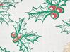 Conjunto de 2 cojines de algodón motivo navideño 45 x 45 cm blanco y dorado ZAMIA_887978