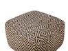 Wool Pouffe Brown and Beige MANISA_827026