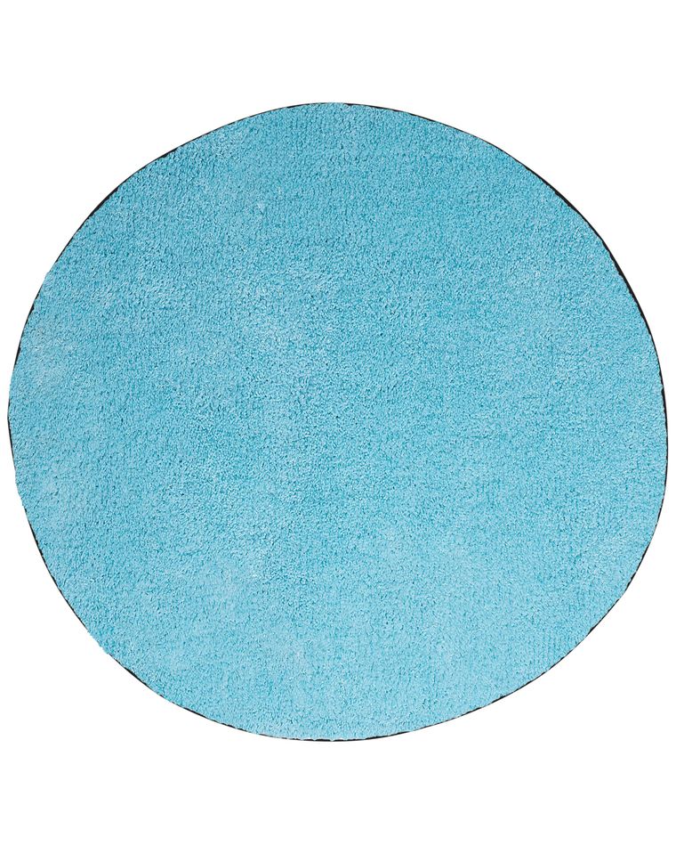 Shaggy Round Area Rug ⌀ 140 cm Blue DEMRE | Beliani.co.uk