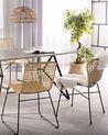 Set of 2 Rattan Dining Chairs Natural ELFROS_759966