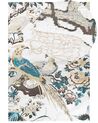 Cotton Area Rug Birds Motif 140 x 200 cm Multicolour ARIHA_854046