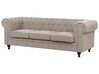 3 Seater Fabric Sofa Taupe CHESTERFIELD_912128