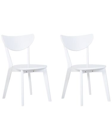 Sada 2 jídelních židlí bílá ROXBY