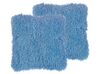 Dekokissen Felloptik blau 45 x 45 cm 2er Set CIDE_801778