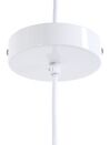 Lámpara de techo de metal blanco/madera clara 132 cm ALBANO_684590