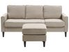 Fabric Sofa with Ottoman Beige AVESTA_768412