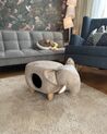 Zvieracia stolička s úložným priestorom sivá z umelej kože JUMBO_887360