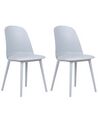 Set of 2 Dining Chairs Light Blue FOMBY_904194