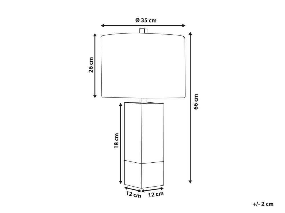 Lámpara de mesa negro/dorado WALAWE | Beliani.es
