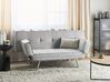 Fabric Adjustable Sofa Bed Light Grey BRISTOL_905079