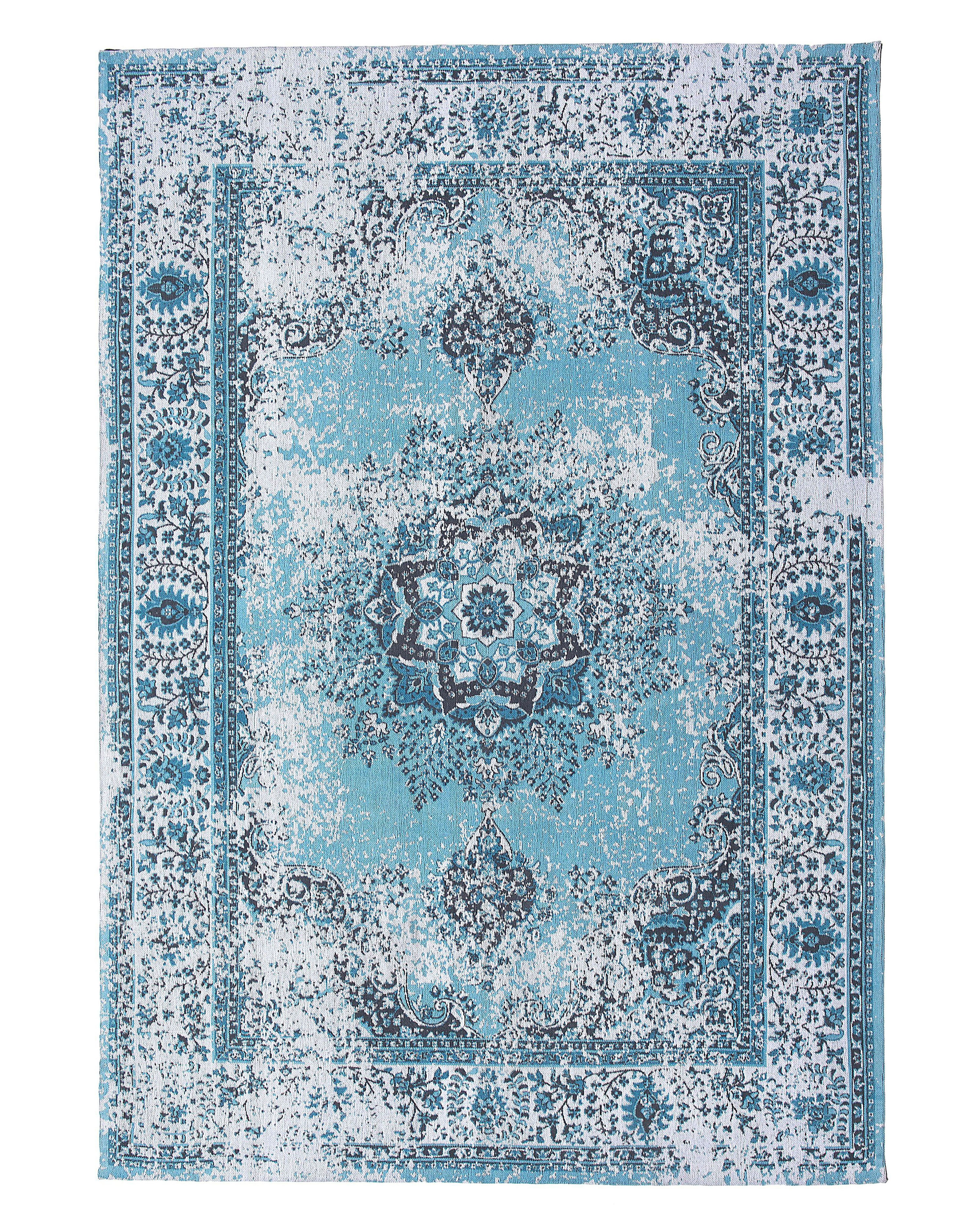 Alfombra de algodón azul claro 140 x 200 cm ALMUS_702784
