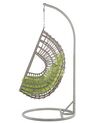 PE Rattan Hanging Chair with Stand Taupe Beige ARPINO_724619