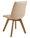 Set of 2 Fabric Dining Chairs Beige CALGARY_800056