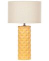 Lampada da tavolo ceramica giallo e beige 49 cm BALONNE_822846