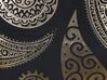Set of 2 Velvet Cushions Paisley Pattern 45 x 45 cm Gold and Black URSINIA_818541